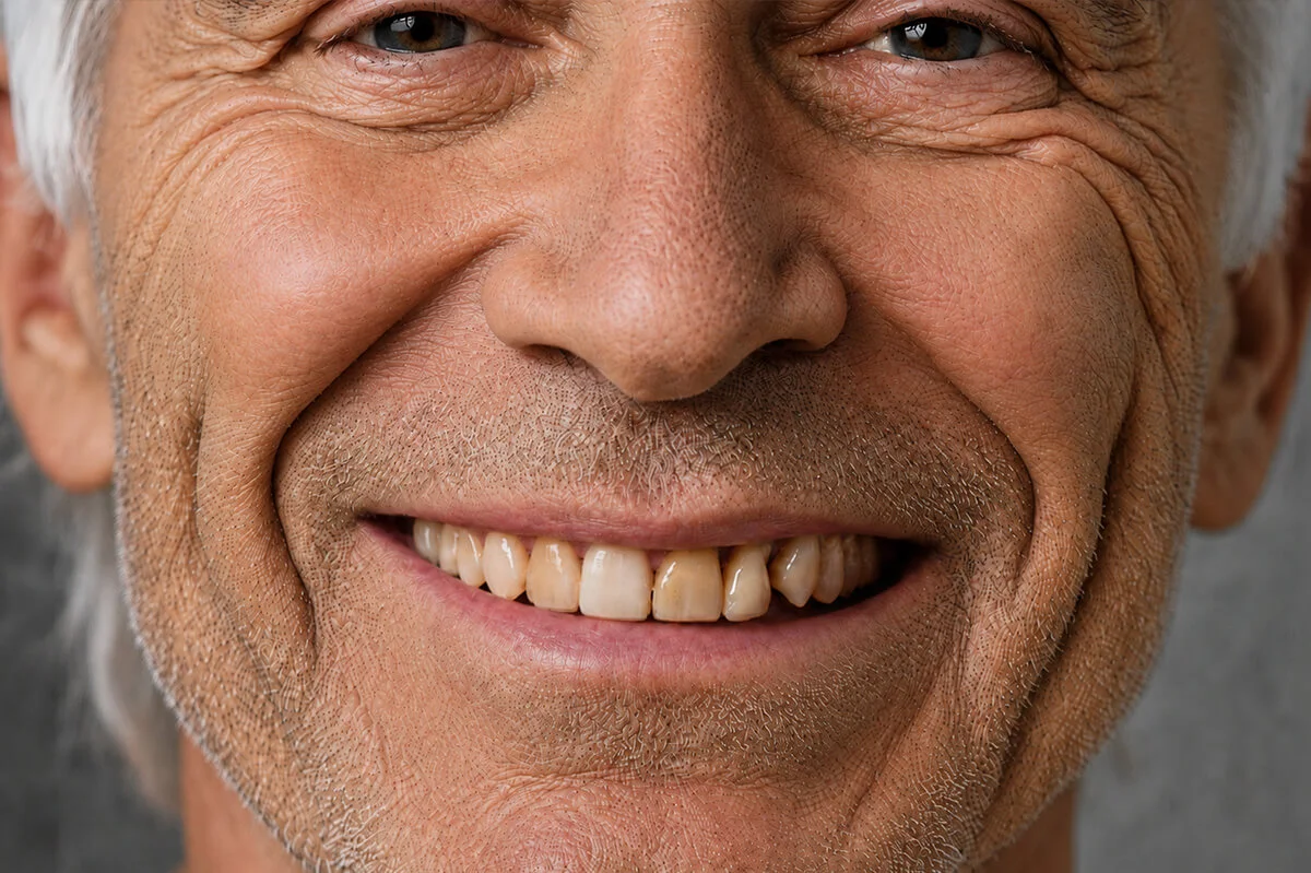 Antes, com ausência do dente